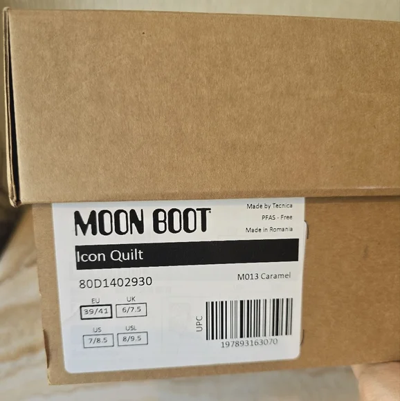 Moon Boot Tall Icon Quilt Boot Caramel Moon Boot Quilted Snow Boot - Picture 3 of 17